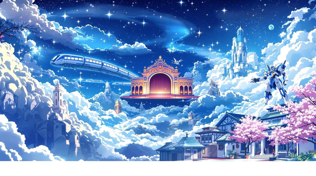 本季新番动画群像背景图